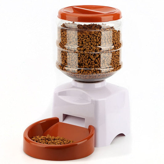Automatic Pet Feeder fountain Voice Message Recording LCD Screen Dogs Cats Food Dispenser Bowl eprolo