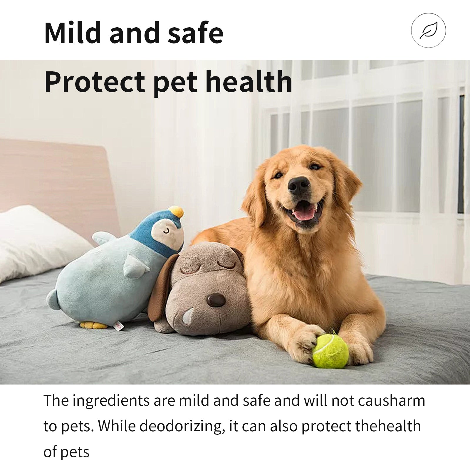 Pet Fabric Deodorizer Spray, Fresh Air Clean Pet Odors Indoor Air Fresh Long-Lasting Deodorant eprolo