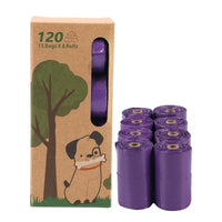 Biodegradable purple pet vest bag with roll up pet garbage bag and fecal collection bag eprolo
