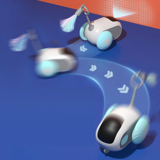 Pet Gravity Intelligent Running Car Remote Control Electric Cat Toy Teasing Stick Cat Pet eprolo