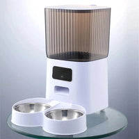 5L Double Bowls Smart Automatic Cat Feeder With Camera Cat Dry Food Video Dispenser Pet Smart Voice Recorder Auto Feeder For Dog eprolo