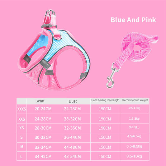 Pet Supplies Vest Pet Leash Cat Dog Chest Strap Breathable Reflective Dog Walking Chain eprolo