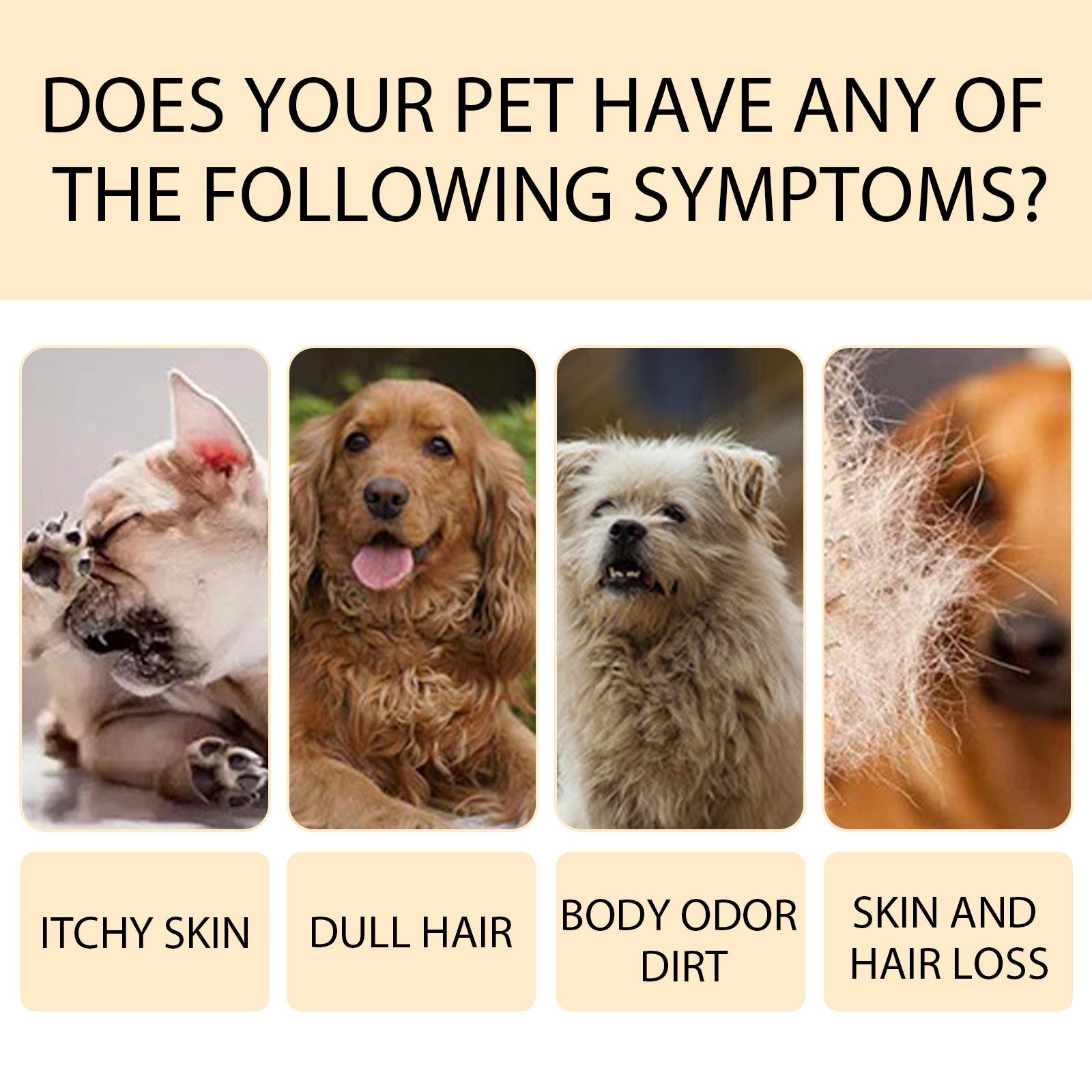 Pet Shampoo, Gentle Cleansing Of Pet Cat And Dog Hair With Smooth Unknotted Shampoo eprolo