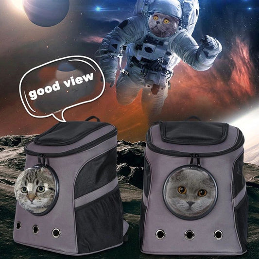 Portable Large Space Pet Dog Backpack Cat With Large Double Shoulder Pet Breathable Bag