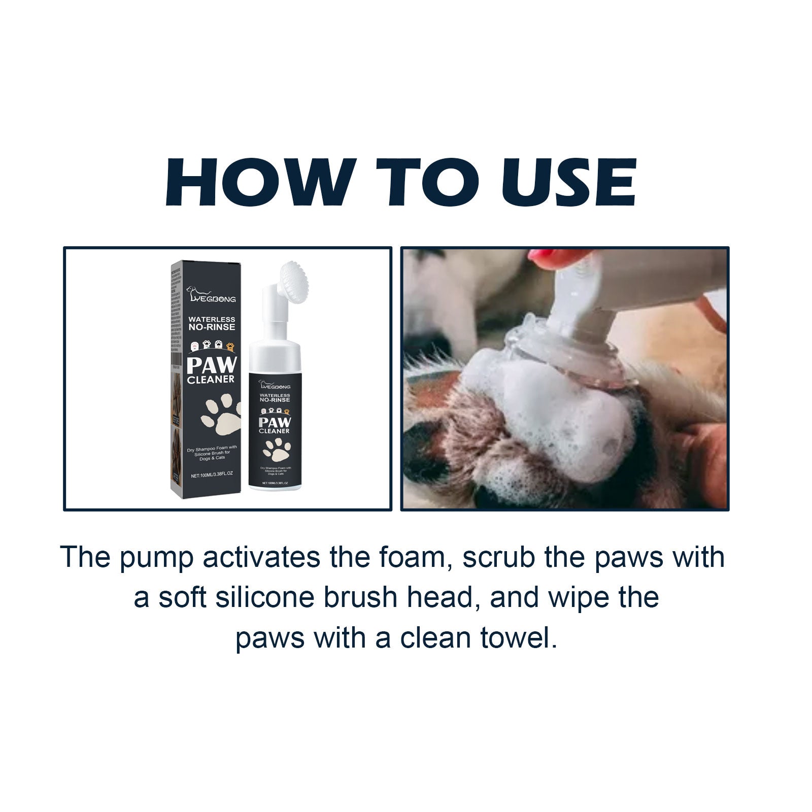 Pet Paw Cleaner, Dog Cat Paw Cleaning Foot Care Cleaner eprolo