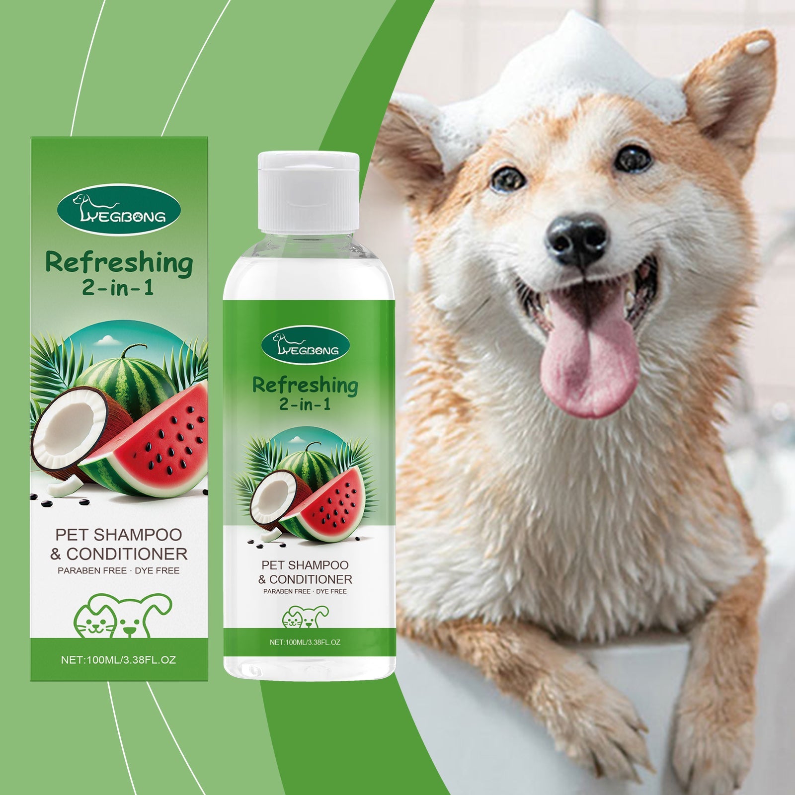 Pet Wash & Care 2-In-1 Dog & Cat Stay Fragrant Body Wash Pet Hair Cleaning Body Wash eprolo