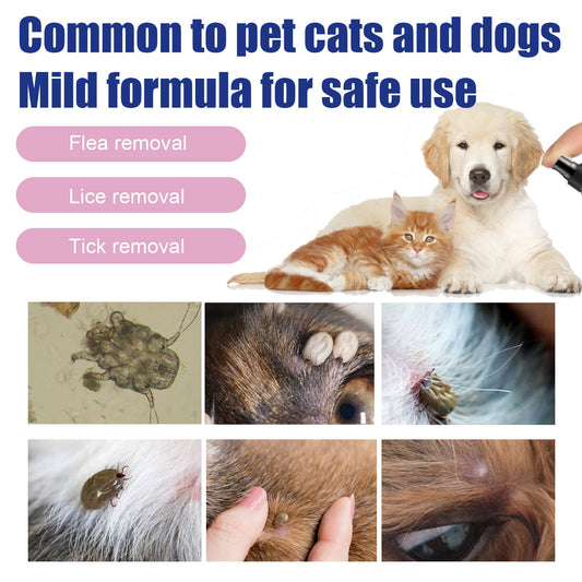 Yegbong Pet Flea Spray, Cat And Dog Pet Skin Cleansing External Lice Tick Anti-Itch Spray eprolo