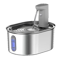 Stainless Steel Cat Water Dispenser Wireless Intelligent Automatic Circulating Water Machine Pet Smart Battery-Powered Feeder eprolo