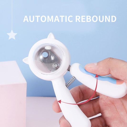 Pet Nail Clipper Stainless Steel Splash-proof Cat Nail Clipper Cleaning Grooming Pet Nail Clipper eprolo