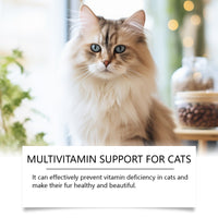 Pet Cat Multivitamin Tablets, Cats Supplement Vitamin Micronutrient Nutritional Supplements eprolo