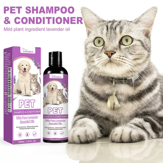 Yegbong Pet Shampoo, Pet Bath Relieves Skin Itchy, Hair Smooth Non-Knotting Shampoo eprolo