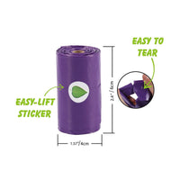 Biodegradable purple pet vest bag with roll up pet garbage bag and fecal collection bag eprolo