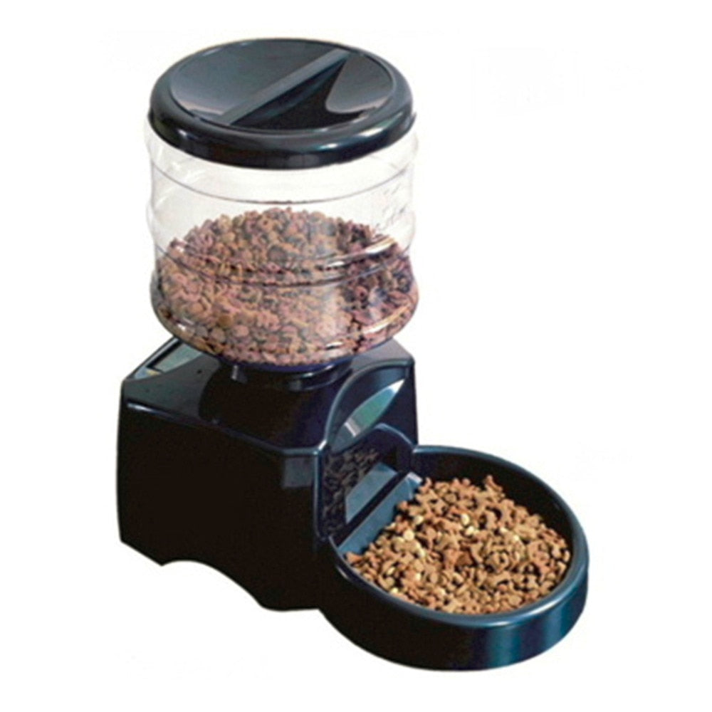 Automatic Pet Feeder fountain Voice Message Recording LCD Screen Dogs Cats Food Dispenser Bowl eprolo