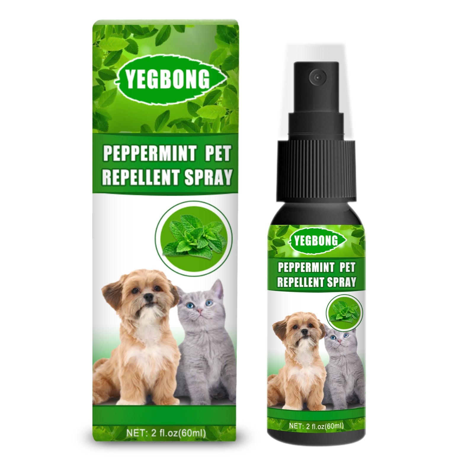 Peppermint Pet Repellent Spray, Dog Mite Spray Pet Mite Fungus Spray For Cats And Dogs eprolo
