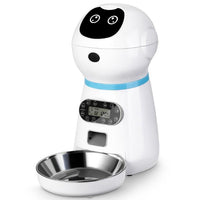 3.5L Automatic Robot Pet Feeder Pet Smart Feeder Stainless Steel Food Tray eprolo