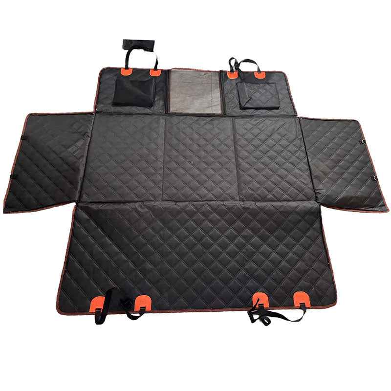 Dog Car Hammock Seat Cover, Waterproof 600D Oxford Fabric Pet Seat Protector for Back Seat, Scratch Proof & Anti-Slip