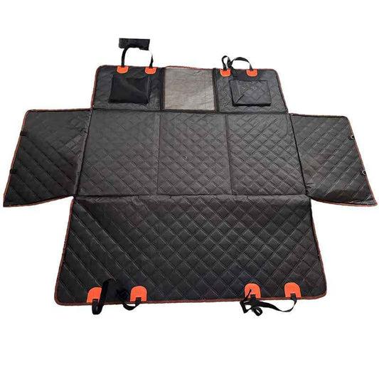 Dog Car Hammock Seat Cover, Waterproof 600D Oxford Fabric Pet Seat Protector for Back Seat, Scratch Proof & Anti-Slip