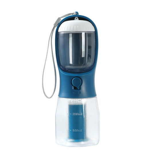 Pet Multifunctional Water Bottle 3 in 1 Portable Pet Water Bottle with Food Container and poop bag eprolo