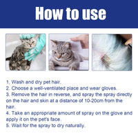 Pet Flea Spray, Cat And Dog Pet Skin Cleansing External Lice Tick Anti-Itch Spray eprolo