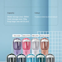 Pet Multifunctional Water Bottle 3 in 1 Portable Pet Water Bottle with Food Container and poop bag eprolo