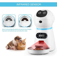 3.5L Automatic Robot Pet Feeder Pet Smart Feeder Stainless Steel Food Tray