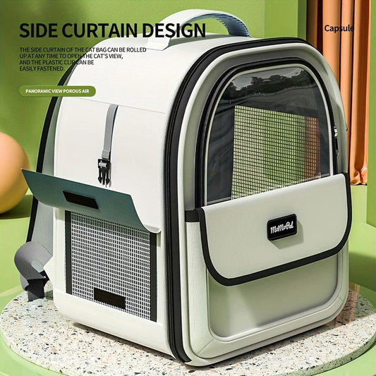 Pet supplies cat bag portable pet bag with side opening backpack for outdoor use eprolo