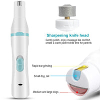 Multifunction 3 IN 1 Pet Grooming Machine Dog Cat Hair Trimmer Pets Clippers Nail Grinding & Foot Hair Trimmer USB Rechargeable eprolo