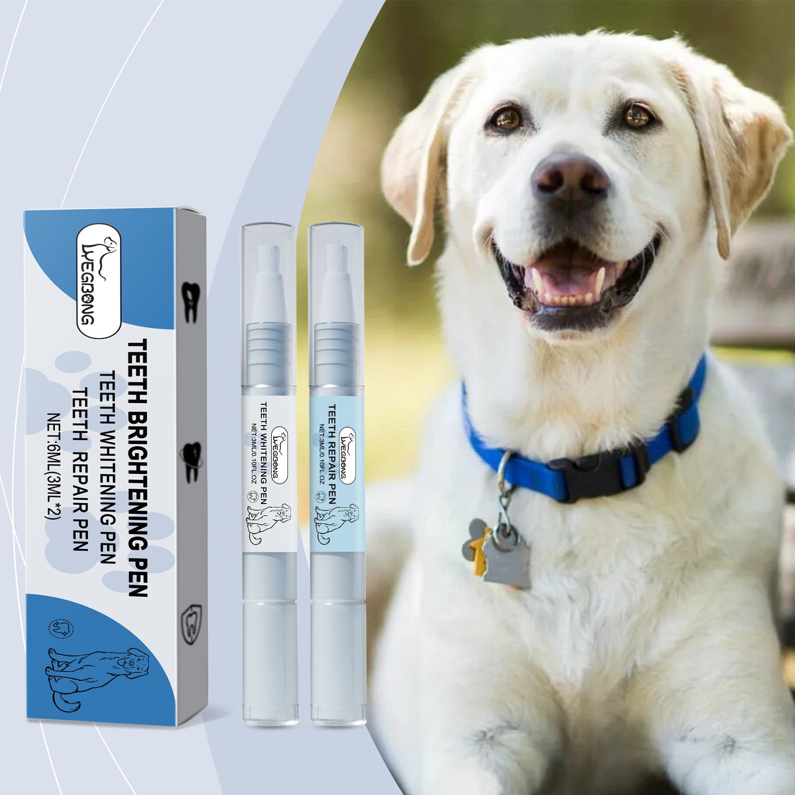 Yegbong Pet Teeth Brightening Pen Set Pet Teeth Cleaning Tartar Stains Dental Repair eprolo