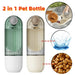 2-in-1 Portable Dog Water Bottle & Food Cup | Segmented Leak-Proof Travel Feeder Bowl for Walking and Outdoor Travel