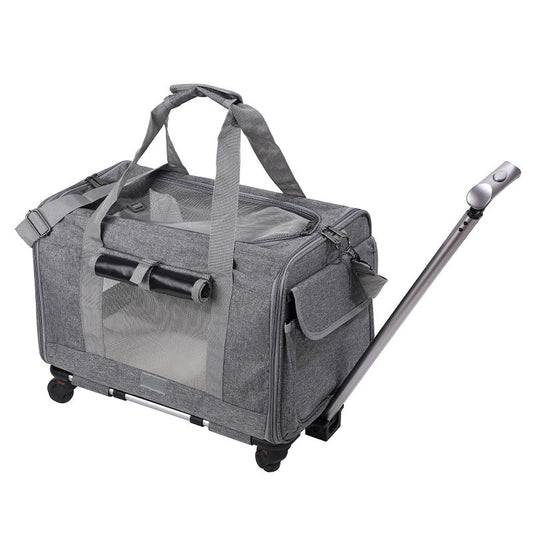 Travel Cat Carrier Summer Dog Pet Bag Foldable Cat Pet Box Breathable Portable Pet Trolley Case eprolo