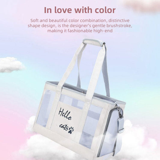 New Solid Color Fashion Breathable Simple Portable Out Shoulder Large Capacity Small Dog Pet Bag eprolo