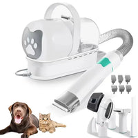 7 in 1 Pet Grooming Vacuum Kit Dog Grooming Clippers Pet Hair Remover with Power Large Suction & Low Noise Pet Hair Kits eprolo