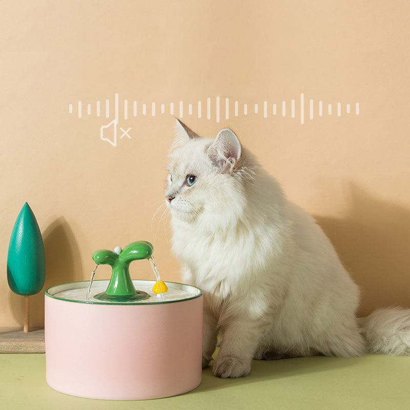 Cat Electric USB Ceramic Water Dispenser Mobile Automatic Water Dispenser Circulating Water Bowl Pet Supplies eprolo