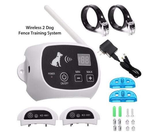 Wireless Electric Dog Pet Fence Containment System Transmitter Collar Waterproof LCD Display Dog Fence Safety Pet Supplies eprolo