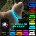 New Led Cat and Dog Collar Usb Rechargeable Mobile Phone App Application Controls Pet Supplies Luminous Collar eprolo