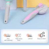 Pet Grooming Brush Self Cleaning Automatically Dog Cat Slicker Brush Remove Dog Hairs Pet Comb eprolo