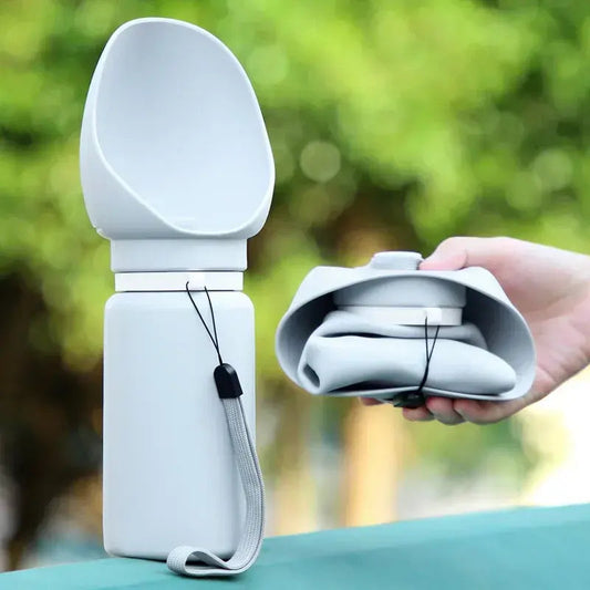 550ml Dog Cat Pet Portable Silicone Foldable Water Bottle Dispenser For Pet eprolo