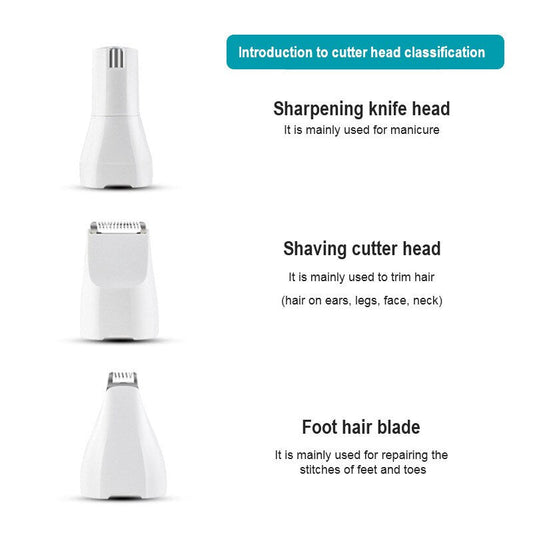Multifunction 3 IN 1 Pet Grooming Machine Dog Cat Hair Trimmer Pets Clippers Nail Grinding & Foot Hair Trimmer USB Rechargeable eprolo