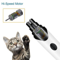 Rechargeable Dog Nail Grinders USB Charging Pet Nail Clippers Quiet Electric Dog Cat Paws Nail Grooming Trimmer Tools eprolo