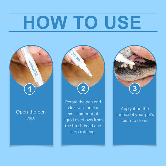 New Pet Toothbrush, Gentle Care, Fresh Breath Clean Bad Breath Pet Teeth Cleaning Pen eprolo