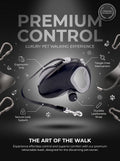10M Heavy-Duty Retractable Dog Leash (110 lbs) with Waste Bag Dispenser – 360° Anti-Tangle