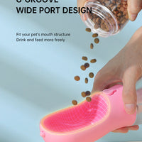 Pet Multifunctional Water Bottle 3 in 1 Portable Pet Water Bottle with Food Container and poop bag eprolo