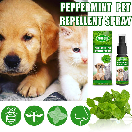 Peppermint Pet Repellent Spray, Dog Mite Spray Pet Mite Fungus Spray For Cats And Dogs eprolo