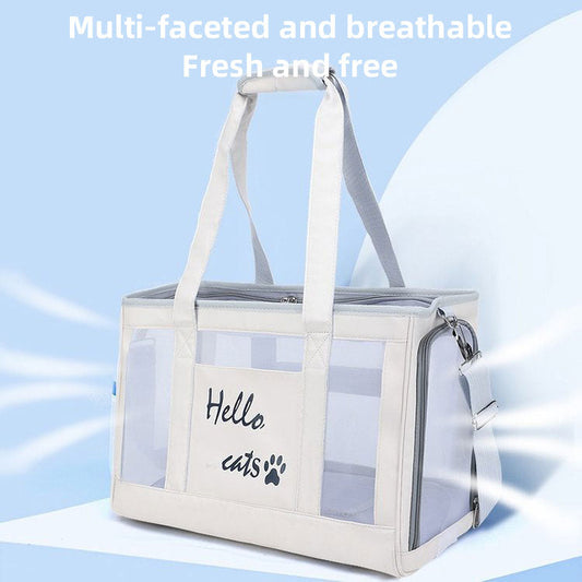 New Solid Color Fashion Breathable Simple Portable Out Shoulder Large Capacity Small Dog Pet Bag eprolo