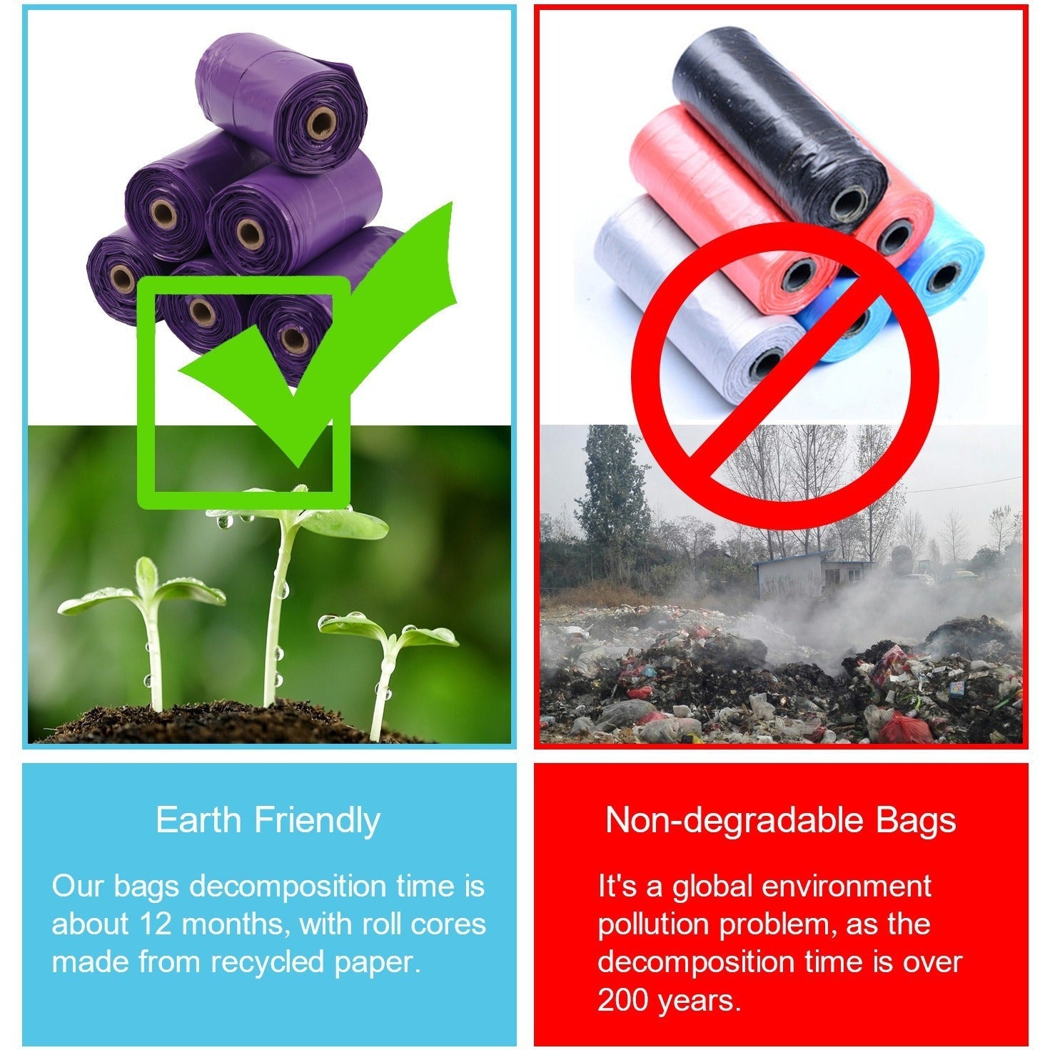 Biodegradable purple pet vest bag with roll up pet garbage bag and fecal collection bag eprolo