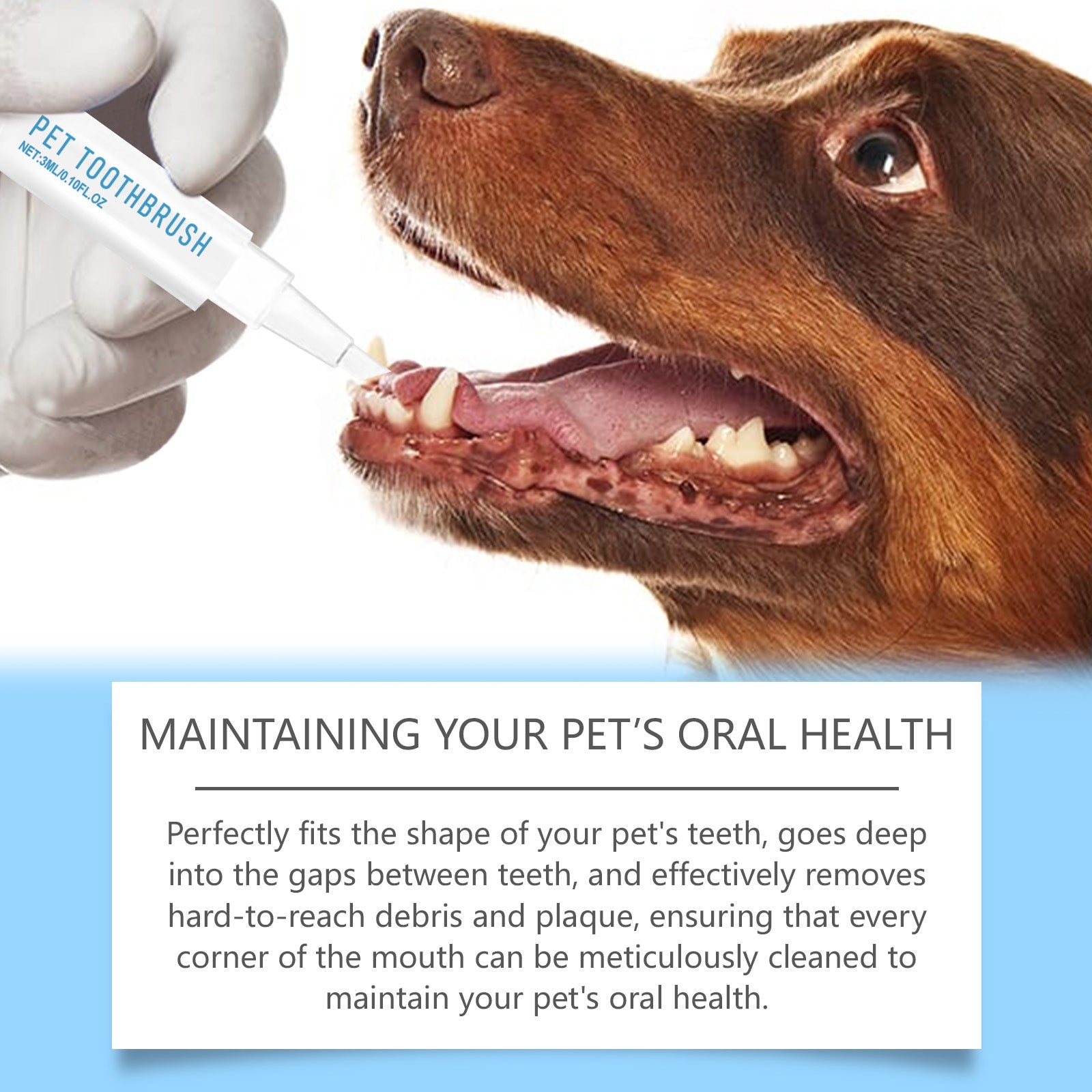 New Pet Toothbrush, Gentle Care, Fresh Breath Clean Bad Breath Pet Teeth Cleaning Pen eprolo