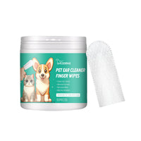 Pet Ear Cleaner Finger Wipes, Gently Clean Pet Ear Mites Ear Dirt Eye Dirt Feet Deodorize To Remove Odor eprolo