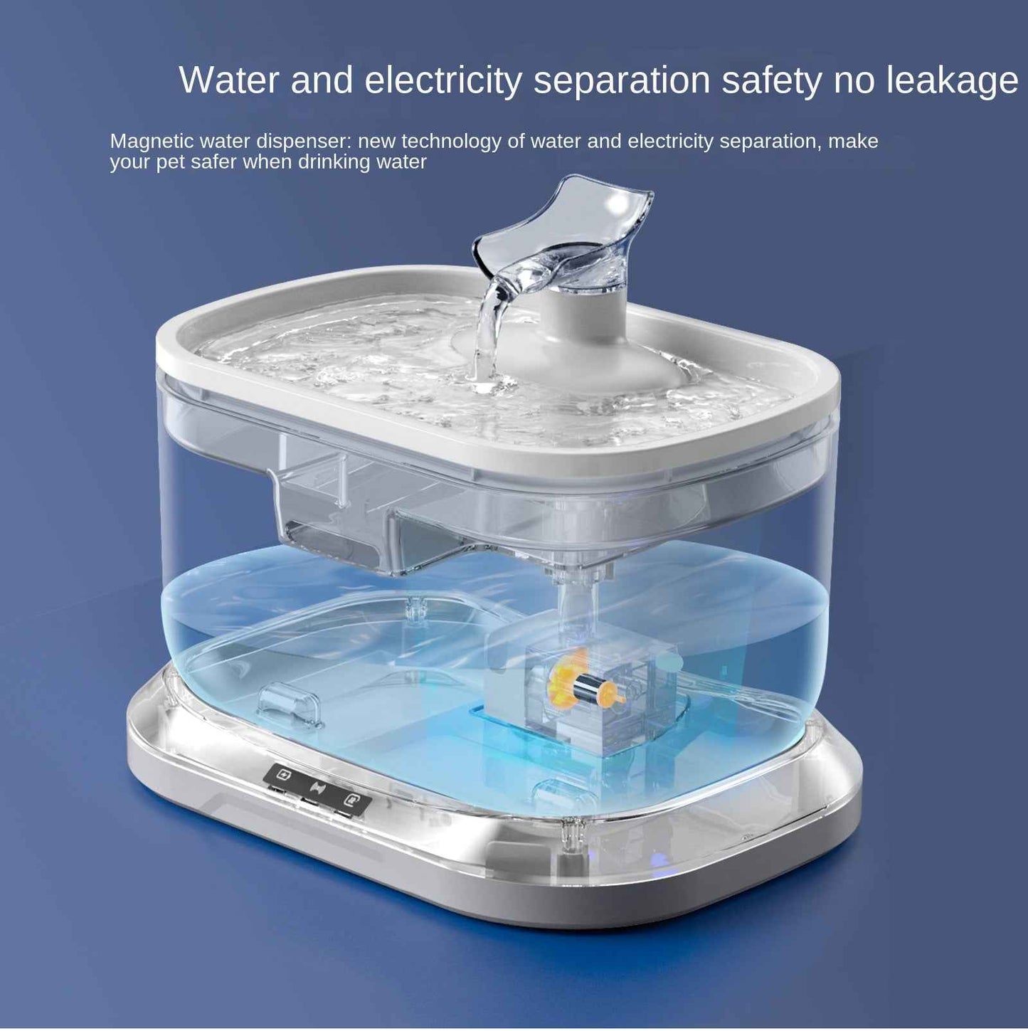 Wireless Cat Water Dispenser Rechargeable Large Capacity Long-lasting Pet Feeder