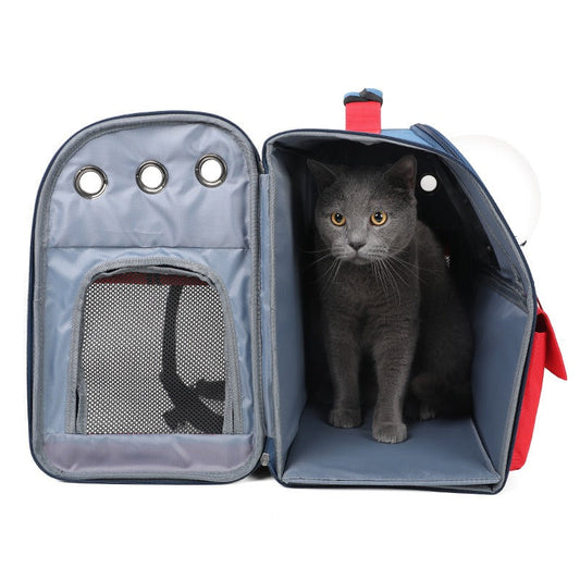 Cat Bag Large Capacity Portable Pet Bag Breathable Backpack Cat Bag Foldable Pet Backpack eprolo