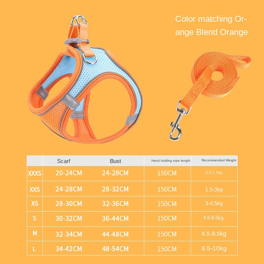 Pet Supplies Vest Pet Leash Cat Dog Chest Strap Breathable Reflective Dog Walking Chain eprolo